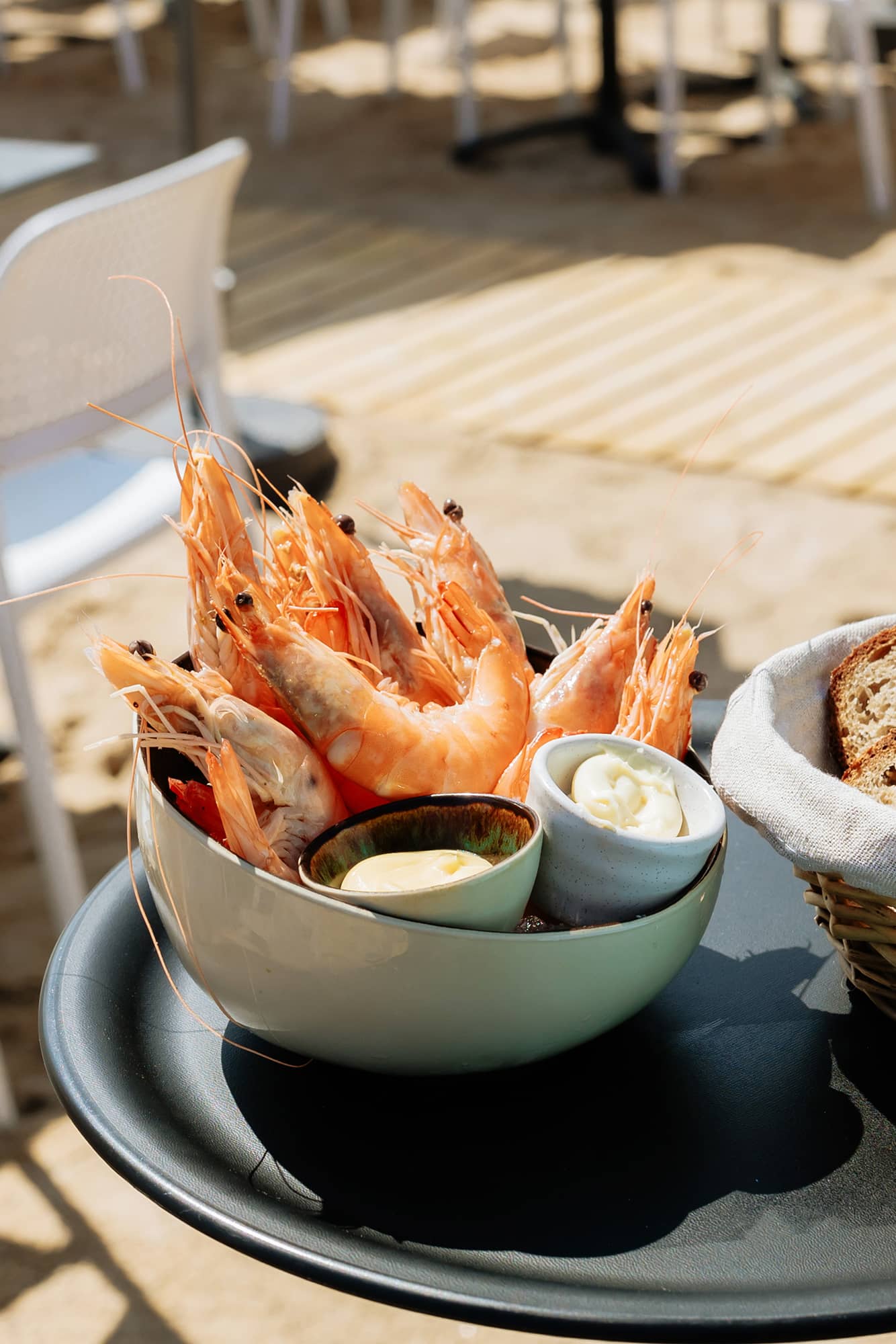 Dégustation de crevettes de l'Île de Ré